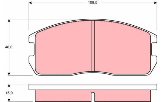 Brake Pad Set, disc brake GDB365 TRW, Image 2