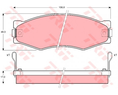 Brake Pad Set, disc brake GDB367 TRW