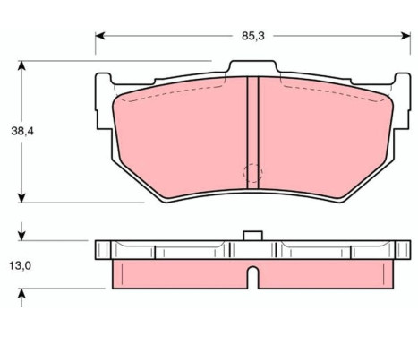 Brake Pad Set, disc brake GDB372 TRW