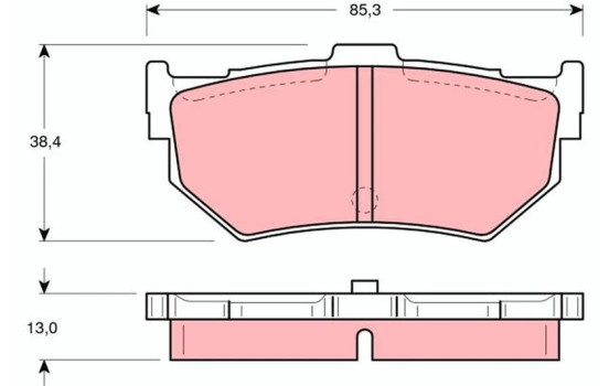 Brake Pad Set, disc brake GDB372 TRW