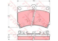 Brake Pad Set, disc brake GDB374 TRW
