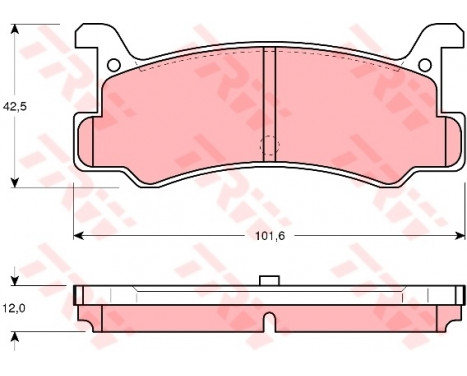 Brake Pad Set, disc brake GDB375 TRW