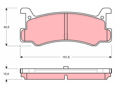 Brake Pad Set, disc brake GDB375 TRW, Image 2