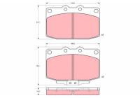 Brake Pad Set, disc brake GDB377 TRW