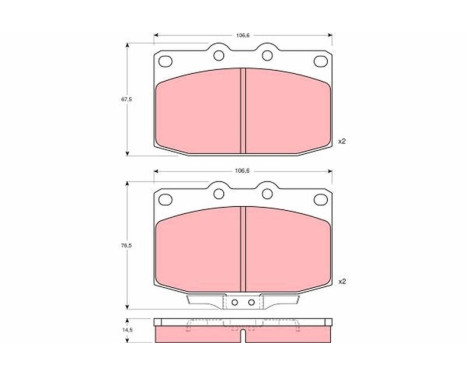 Brake Pad Set, disc brake GDB377 TRW