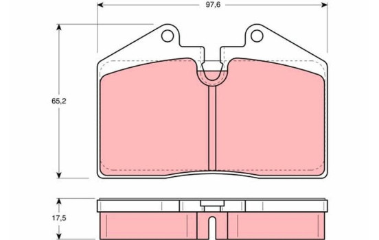 Brake Pad Set, disc brake GDB379 TRW, Image 2