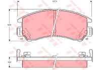 Brake Pad Set, disc brake GDB380 TRW