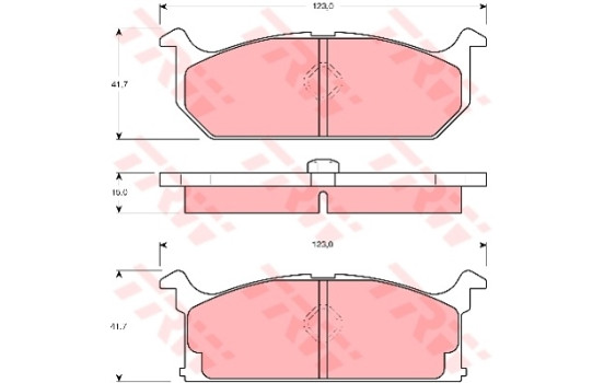 Brake Pad Set, disc brake GDB382 TRW