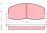 Brake Pad Set, disc brake GDB388 TRW