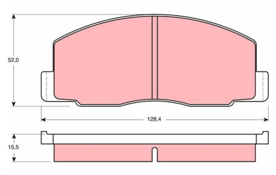 Brake Pad Set, disc brake GDB388 TRW