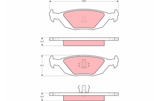 Brake Pad Set, disc brake GDB392 TRW, Image 2