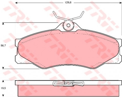 Brake Pad Set, disc brake GDB399 TRW