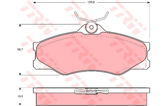 Brake Pad Set, disc brake GDB399 TRW