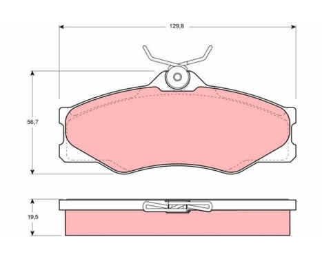 Brake Pad Set, disc brake GDB399 TRW, Image 2