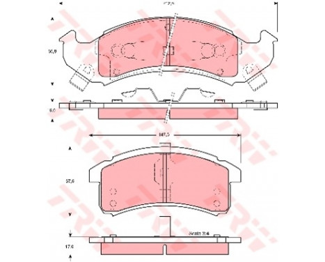 Brake Pad Set, disc brake GDB4000 TRW