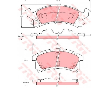 Brake Pad Set, disc brake GDB4002 TRW