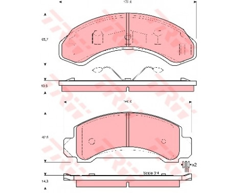 Brake Pad Set, disc brake GDB4004 TRW
