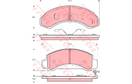 Brake Pad Set, disc brake GDB4004 TRW