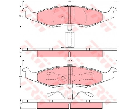 Brake Pad Set, disc brake GDB4006 TRW