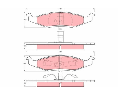 Brake Pad Set, disc brake GDB4006 TRW, Image 2