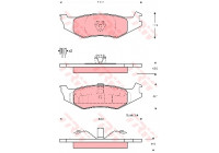 Brake Pad Set, disc brake GDB4012 TRW