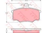 Brake Pad Set, disc brake GDB403 TRW