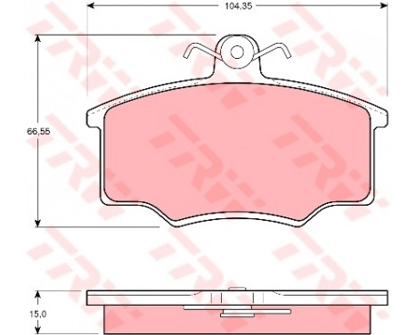 Brake Pad Set, disc brake GDB403 TRW