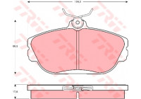 Brake Pad Set, disc brake GDB4033 TRW
