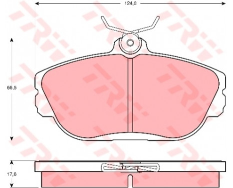 Brake Pad Set, disc brake GDB4033 TRW