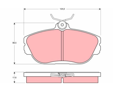 Brake Pad Set, disc brake GDB4033 TRW, Image 2