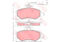 Brake Pad Set, disc brake GDB404 TRW