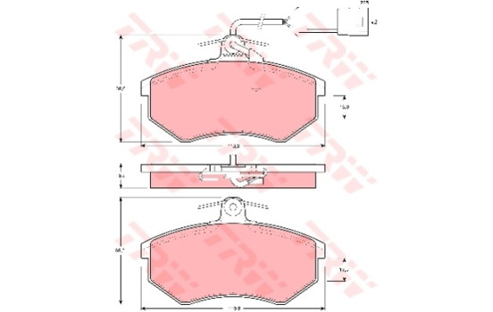 Brake Pad Set, disc brake GDB404 TRW