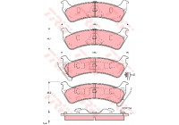 Brake Pad Set, disc brake GDB4041 TRW