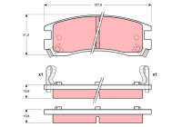 Brake Pad Set, disc brake GDB4042 TRW