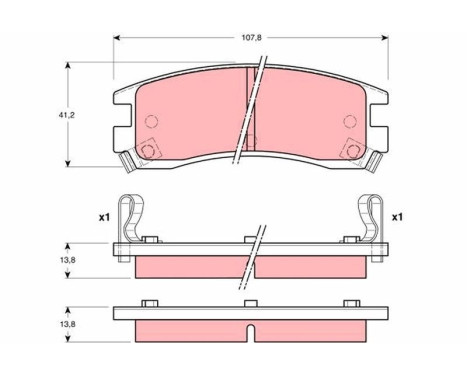 Brake Pad Set, disc brake GDB4042 TRW