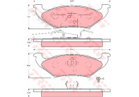 Brake Pad Set, disc brake GDB4045 TRW