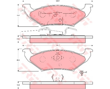 Brake Pad Set, disc brake GDB4045 TRW