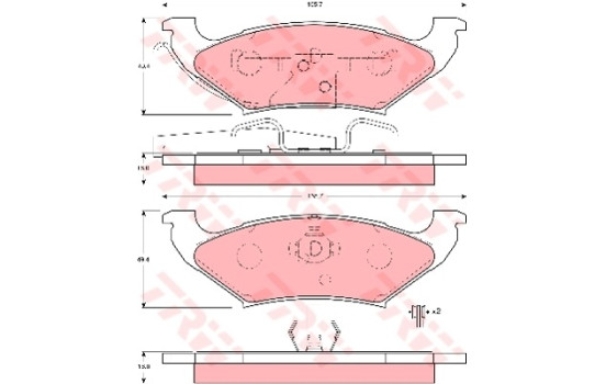 Brake Pad Set, disc brake GDB4045 TRW