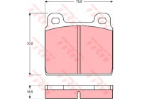 Brake Pad Set, disc brake GDB407 TRW