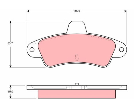 Brake Pad Set, disc brake GDB4084 TRW, Image 2