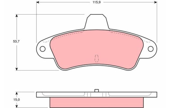 Brake Pad Set, disc brake GDB4084 TRW, Image 2