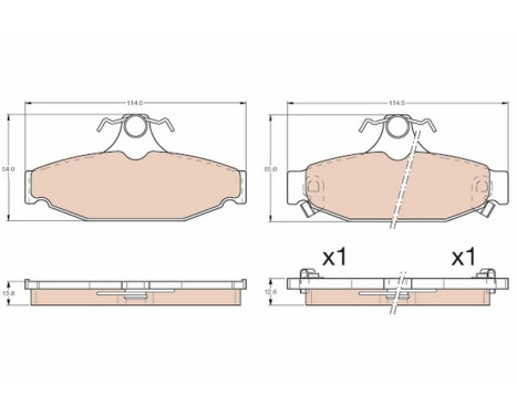 Brake Pad Set, disc brake GDB4089 TRW, Image 2