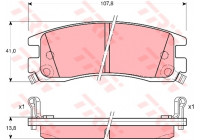 Brake Pad Set, disc brake GDB4098 TRW