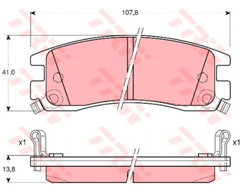 Brake Pad Set, disc brake GDB4098 TRW