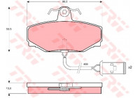 Brake Pad Set, disc brake GDB412 TRW