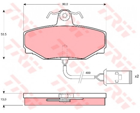 Brake Pad Set, disc brake GDB412 TRW