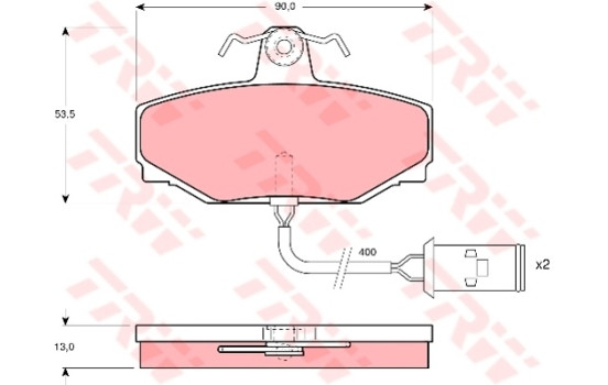 Brake Pad Set, disc brake GDB412 TRW