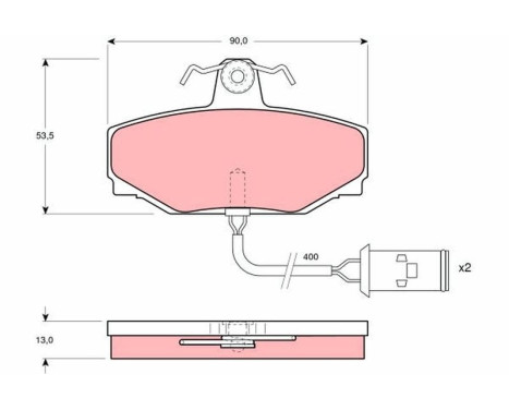 Brake Pad Set, disc brake GDB412 TRW, Image 2