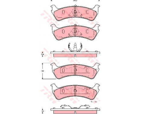 Brake Pad Set, disc brake GDB4123 TRW