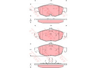 Brake Pad Set, disc brake GDB4125 TRW